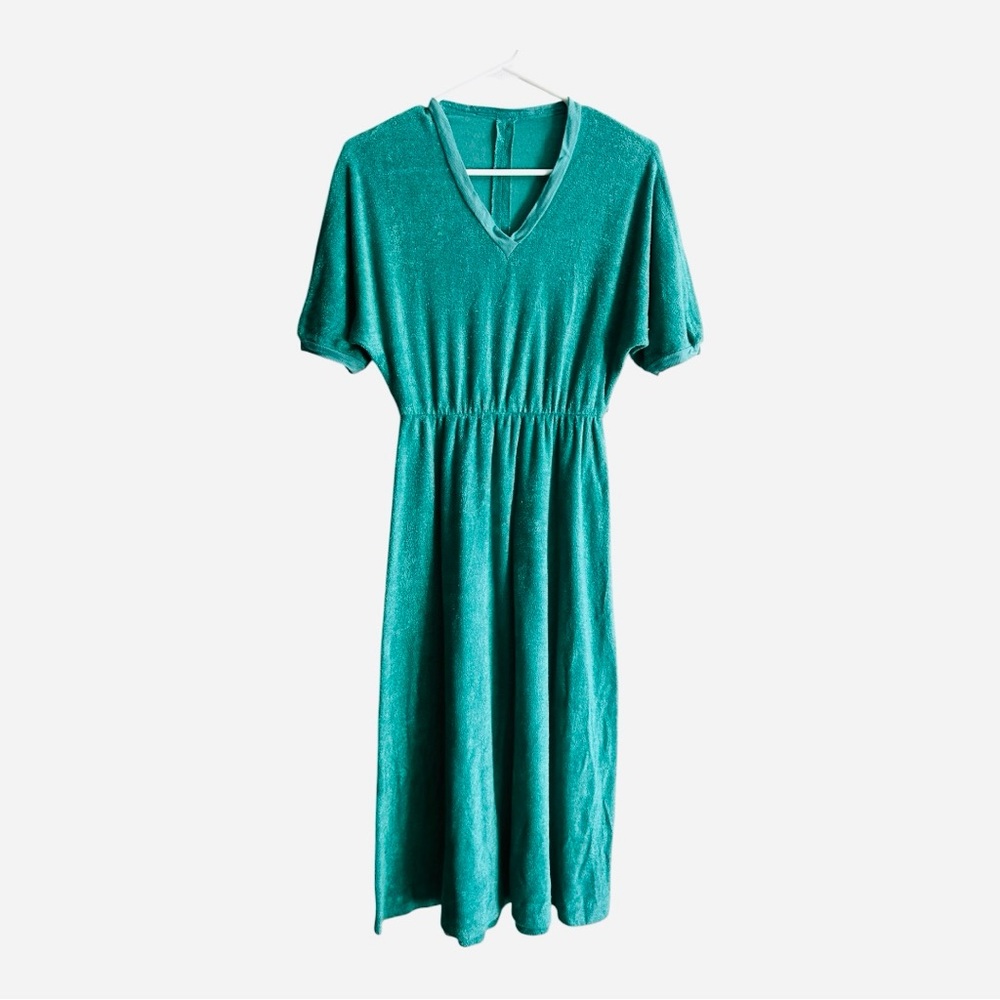 Vintage 1970s terry cloth dress Size Small